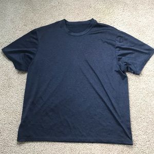 Blue moisture wicking running shirt men’s